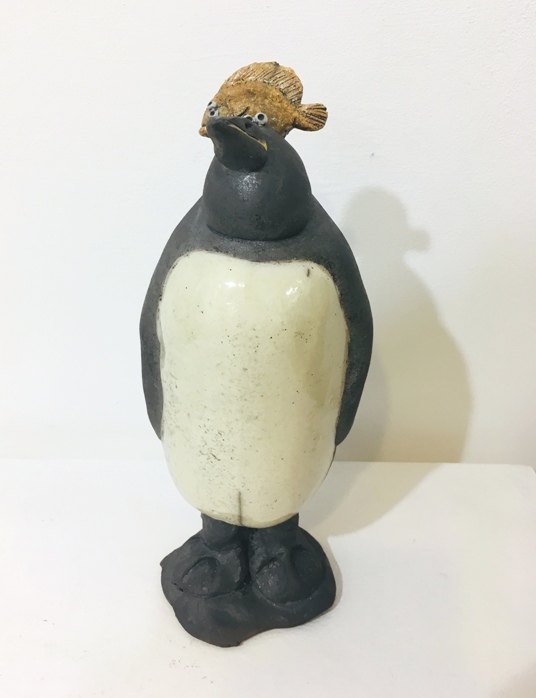 'Penguin with Plaice' by artist Alex Johannsen